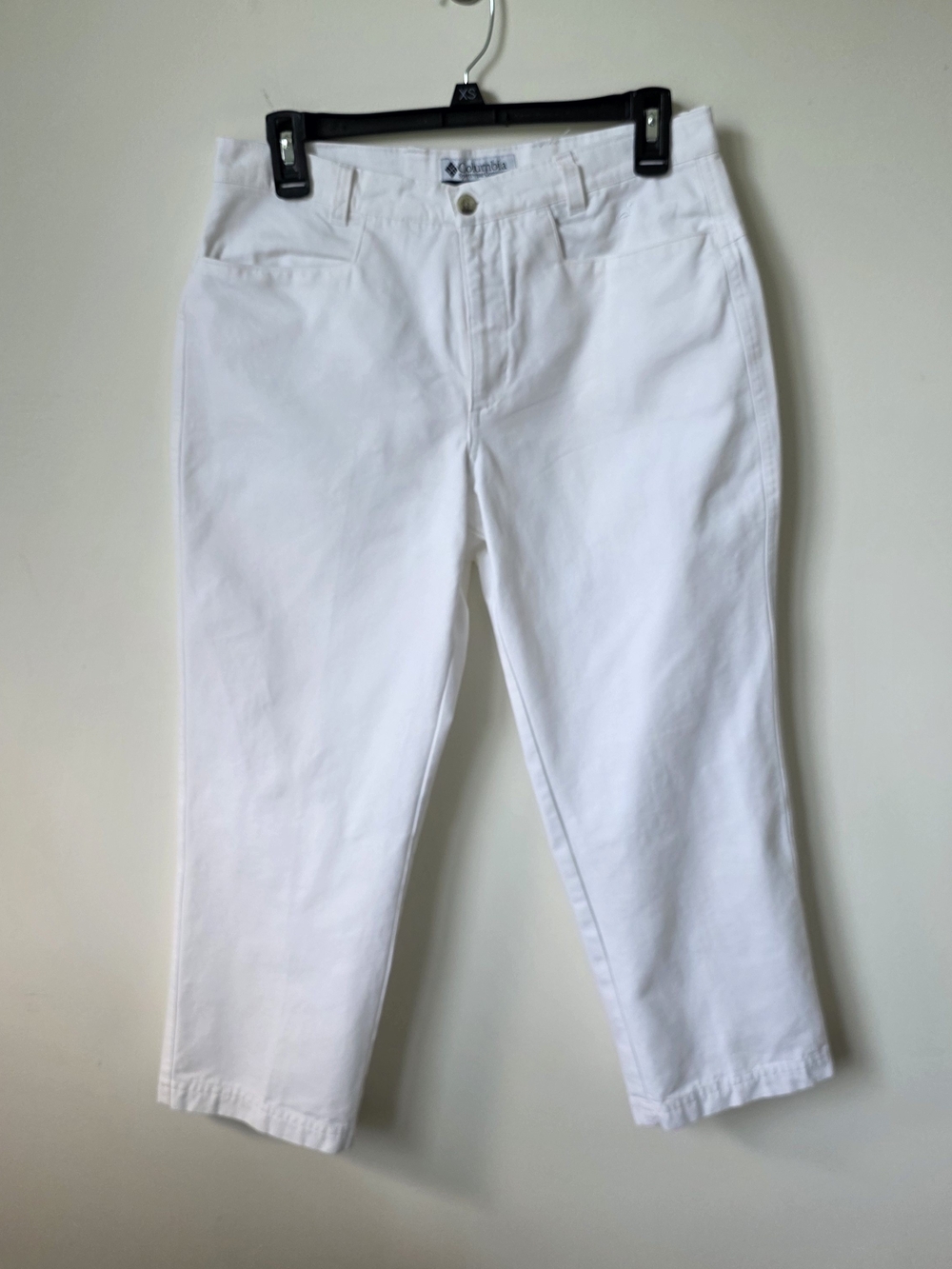 Columbia Cropped Capri Pants Size 8 White Cotton Outdoor